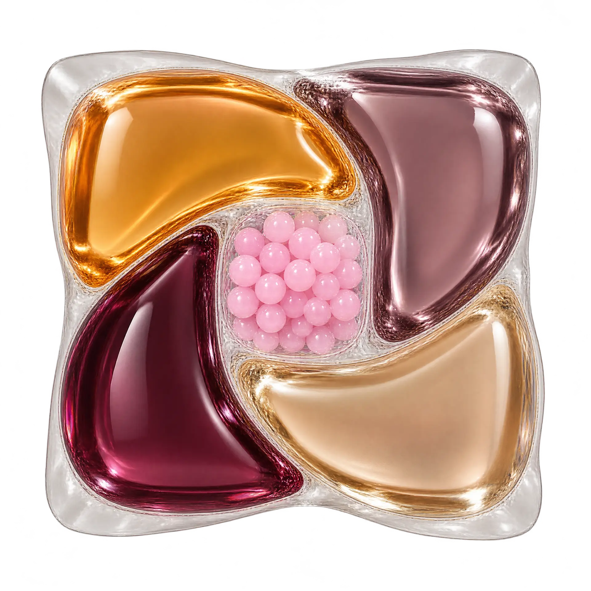 Glossy five-chamber Wooden Rose laundry pod